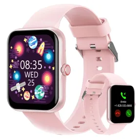 1.83'' Smart Watch for Kids Sport Smartwatch with 37 Sports Modes DIY Watch Touchscreen Phone Calls Music Calculator Excellent Gift for Teenage(Pink)