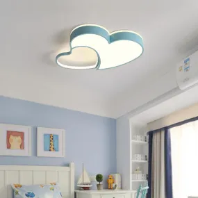 Acrylic LED Double Heart Ceiling Light for Children Room