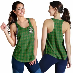 Bellingham Irish Clan Tartan Women's Racerback Tanks with Coat of Arms