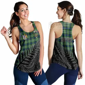 Blackadder Crest Tartan Women's Racerback Tanks with New Zealand Silver Fern Half Style