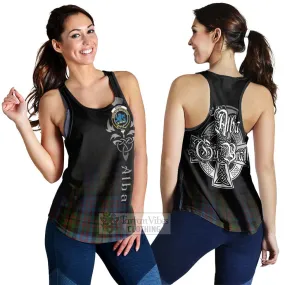 Bowie Tartan Women's Racerback Tanks Featuring Alba Gu Brath Family Crest Celtic Inspired