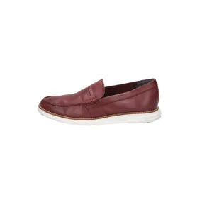 Cole Haan Lunargrand Penny Loafers Leather Burgundy Colour For Men