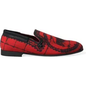 Dolce & Gabbana Torero-Inspired Luxe Red & Black Loafers