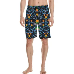 Floral Damask Men's Casual Shorts