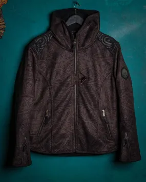 Jacket Men / Fake Leather Holes - Brown RETRO FUTURE