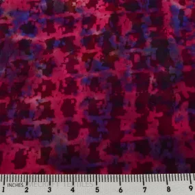 Plum Tie Dye Squares Cotton Print