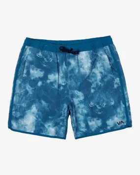 Yogger Hybrid 17" Athletic Shorts - Teal Tie Dye